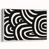 Framed canvas featuring abstract minimalist design from the 156 wall art collection, showcasing a sleek white side view, ideal for modern home decor.