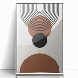 Framed abstract minimalist wall art design featuring a serene white background with subtle textures, offering a modern aesthetic perfect for contemporary decor.