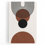 Abstract minimalist wall art collection featuring a stretched canvas design with soft pastel colors and geometric shapes, ideal for modern home decor. This artwork enhances interior spaces with its serene aesthetic and contemporary style.