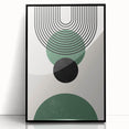 Framed abstract minimalist wall art in black acrylic, showcasing a sleek, modern design with clean lines and a contemporary aesthetic. Perfect for stylish home decor.