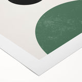 Abstract minimalist wall art on rolled canvas showcasing a blend of soft pastel colors and geometric shapes, perfect for modern home decor. The artwork is designed to evoke tranquility and elegance, presented in a protective cardboard tube for safe shipping.