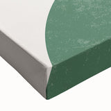 Close-up of a stretched canvas showcasing an abstract minimalist design in soft earth tones, perfect for modern decor, highlighting intricate textures and subtle details.