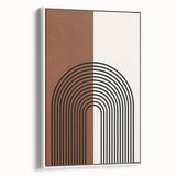 Framed canvas wall art featuring an abstract minimalist design with subtle shades of white and gray, showcasing a contemporary aesthetic suitable for modern decor.