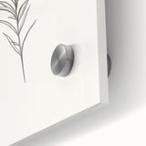 Close-up of an abstract minimalist wall art piece showcasing a vibrant design with bold colors and smooth acrylic glass finish, ideal for modern decor.