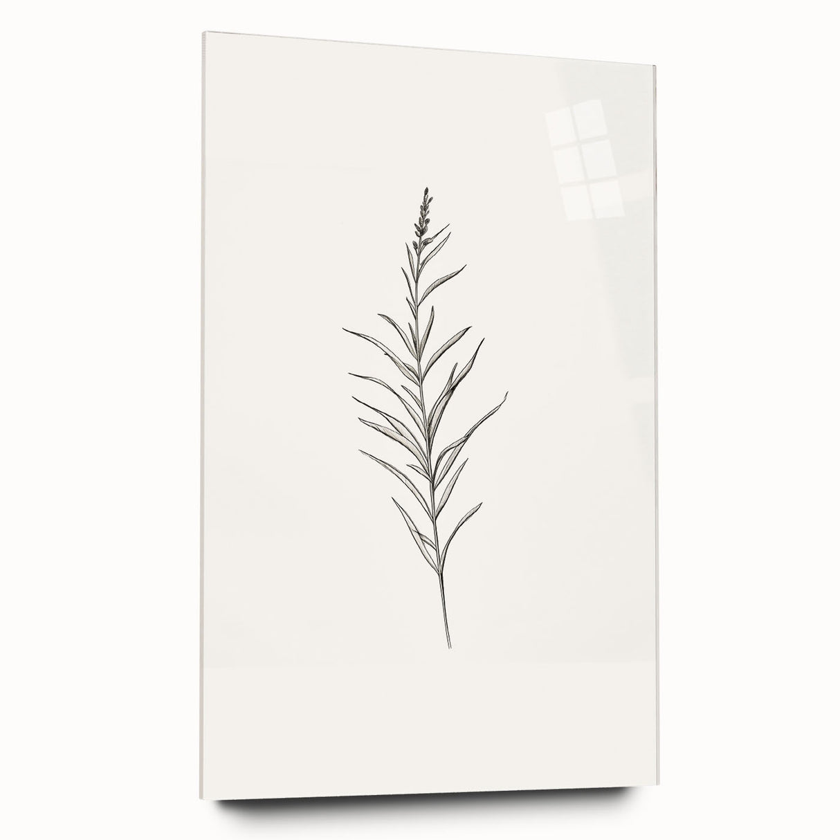 Abstract minimalist wall art collection displayed in a sleek acrylic frame, showcasing soft pastel colors and geometric shapes for modern decor.