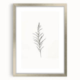Framed abstract minimalist wall art design in silver, showcasing geometric shapes and soft colors, ideal for modern home decor.