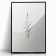 Framed abstract minimalist wall art design with black and white geometric patterns, showcasing a sleek modern aesthetic for home decor.