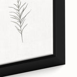 Close-up of a framed minimalist abstract wall art piece showcasing soft pastel colors and geometric shapes, ideal for modern decor.