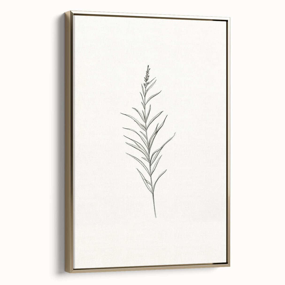 Framed abstract minimalist wall art collection featuring gold accents and sleek design, showcasing a modern aesthetic perfect for contemporary interiors.