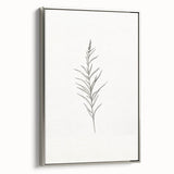 Framed abstract minimalist wall art design in silver, showcasing geometric shapes and soft colors, perfect for modern home decor.