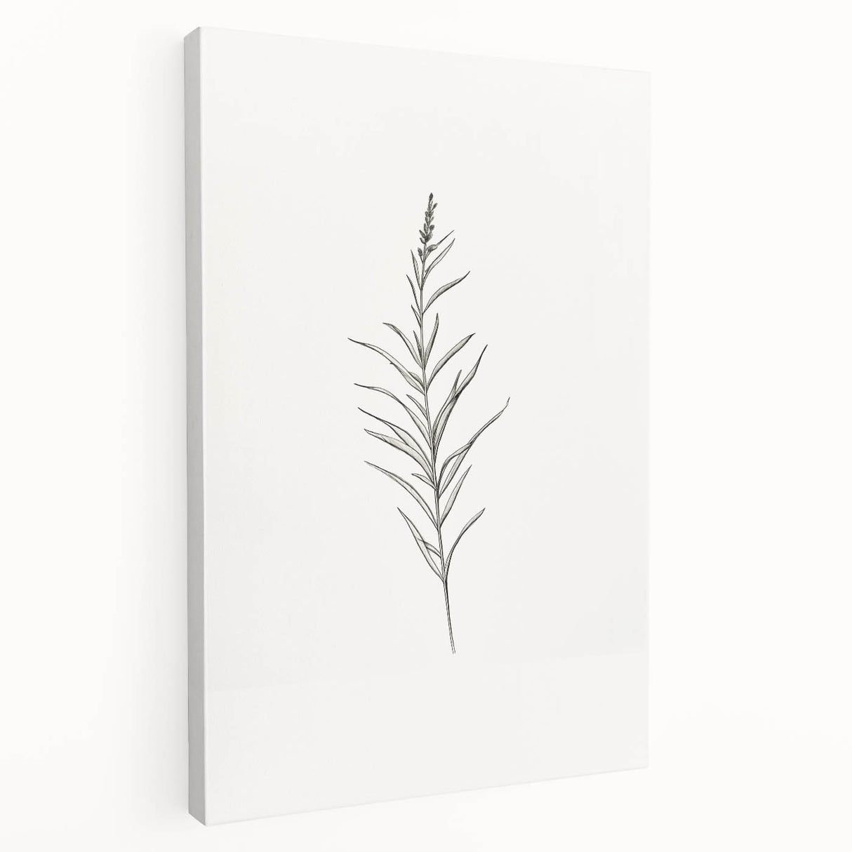 Stretched canvas wall art featuring an abstract minimalist design in soft pastel colors, showcasing fluid shapes and a contemporary aesthetic for modern decor.