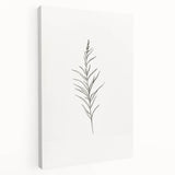 Stretched canvas wall art featuring an abstract minimalist design in soft pastel colors, showcasing fluid shapes and a contemporary aesthetic for modern decor.