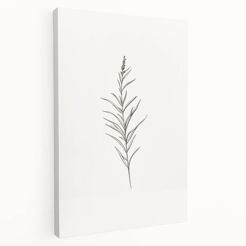 Stretched canvas wall art featuring an abstract minimalist design in soft pastel colors, showcasing fluid shapes and a contemporary aesthetic for modern decor.