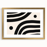 Abstract minimalist wall art collection framed with a gold mat, showcasing a sleek design that enhances modern interiors, perfect for stylish home decor.
