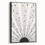 Framed black abstract minimalist design wall art with sleek edges, showcasing a modern aesthetic for contemporary decor, ideal for living spaces or offices.