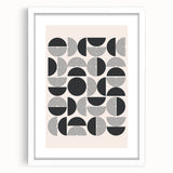 Abstract minimalist wall art design featuring a framed 162 collection piece with a white mat, showcasing a modern aesthetic that enhances contemporary interiors. The artwork's clean lines and subtle colors create a serene focal point for living spaces or offices.