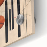 Abstract minimalist design wall art collection displayed in acrylic glass, showcasing vibrant colors and geometric patterns, perfect for modern decor.