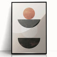 Framed abstract minimalist wall art design showcasing a black, sleek front view with clean lines, perfect for modern home decor and artistic interiors.