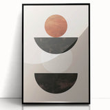 Framed abstract minimalist wall art design showcasing a black, sleek front view with clean lines, perfect for modern home decor and artistic interiors.