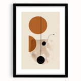 Abstract minimalist wall art featuring a sleek black frame and mat, showcasing a modern design that enhances contemporary decor. Ideal for stylish home or office spaces.