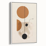 Abstract minimalist wall art collection displayed in a white frame, showcasing a contemporary design with geometric shapes and subtle color variations, ideal for modern decor.