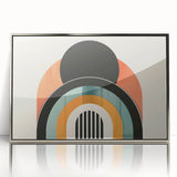 Framed abstract minimalist wall art design in silver, showcasing modern aesthetics with clean lines and a sleek finish, perfect for contemporary decor.