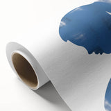 Abstract minimalist wall art design on rolled canvas, showcasing soft pastel colors and geometric shapes, ideal for modern home decor.