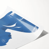 Abstract minimalist wall art print showcasing soft pastel colors and geometric shapes, elegantly rolled for easy display and framing.