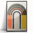 Framed abstract minimalist wall art in black, showcasing a sleek design with clean lines, perfect for modern home decor. Ideal for living rooms or offices.