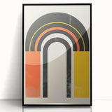 Framed abstract minimalist wall art in black, showcasing a sleek design with clean lines, perfect for modern home decor. Ideal for living rooms or offices.