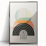 Framed abstract minimalist wall art design showcasing a silver acrylic finish, perfect for modern decor. Ideal for enhancing contemporary living spaces.