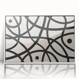 Framed abstract minimalist wall art design showcasing soft pastel colors in a modern setting, perfect for enhancing contemporary home decor.