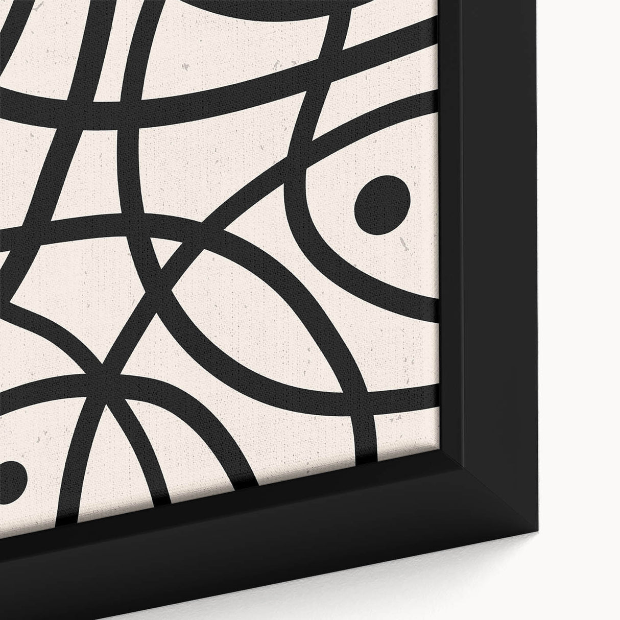 Close-up of a framed abstract minimalist wall art design showcasing soft beige and gray tones, perfect for modern home decor and interior styling.