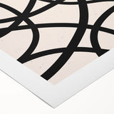 Abstract minimalist wall art design in muted tones, showcasing geometric shapes on rolled canvas, ideal for modern home decor. Packaged securely for delivery.