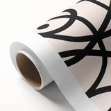 Abstract minimalist wall art featuring a blend of soft pastel colors and geometric shapes, rolled canvas ready for display, enhancing modern decor.