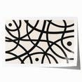 Abstract minimalist wall art featuring soft pastel colors and geometric shapes, rolled for easy shipping in a protective tube, ideal for modern decor.
