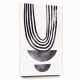 Abstract minimalist wall art design featuring a sleek acrylic glass frame, showcasing soft, muted colors and elegant lines, perfect for modern decor.