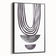 Framed minimalist wall art featuring a black abstract design, displayed in a stylish side view, perfect for modern home decor and enhancing interior aesthetics.