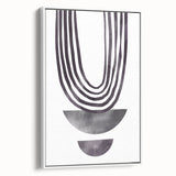 Framed wall art showcasing an abstract minimalist design in soft tones of white and beige, displayed from a side view to highlight its sleek profile and modern aesthetic. Perfect for contemporary home decor, this piece adds a touch of elegance to any room.