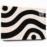 Abstract minimalist wall art collection displayed in a side view, showcasing vibrant acrylic glass with stylish pins, perfect for modern home decor. This visually striking piece adds a contemporary touch to any interior, ideal for art enthusiasts seeking unique designs.