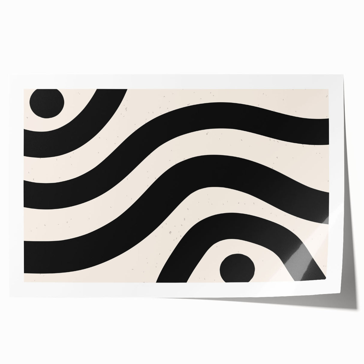 Minimalist abstract wall art print showcasing soft pastel colors and geometric shapes, ideal for modern home decor, rolled and ready for framing.