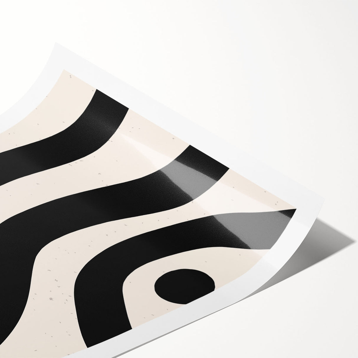 Abstract minimalist wall art featuring soft pastel colors and geometric shapes, rolled and ready for framing, showcasing a modern artistic style ideal for home decor.
