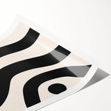 Abstract minimalist wall art featuring soft pastel colors and geometric shapes, rolled and ready for framing, showcasing a modern artistic style ideal for home decor.