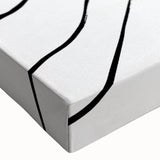 Close-up of an abstract minimalist wall art canvas featuring soft pastel colors and geometric shapes, perfect for modern home decor and enhancing interior aesthetics.