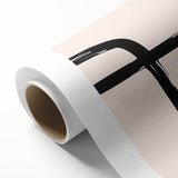 Abstract minimalist wall art design on rolled canvas, showcasing soft pastel colors and geometric shapes, ideal for modern home decor and artistic expression.