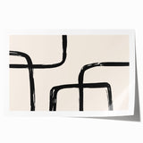 Rolled print showcasing an abstract minimalist design in soft pastel colors, perfect for modern home decor. The artwork features flowing shapes and subtle textures, ideal for creating a calming atmosphere.