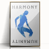 Framed abstract minimalist wall art featuring a gold-acrylic design with elegant lines and shapes, set against a sleek white background.