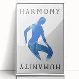 Framed abstract minimalist wall art featuring soft pastel colors and geometric shapes, set against a white background for modern decor.