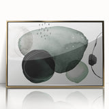 Framed abstract minimalist wall art featuring a gold acrylic design, set against a sleek background, perfect for modern home decor and artistic interiors.