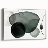 Framed abstract minimalist wall art design showcasing a silver-hued canvas with a sleek side view, perfect for modern home decor and interior styling.
